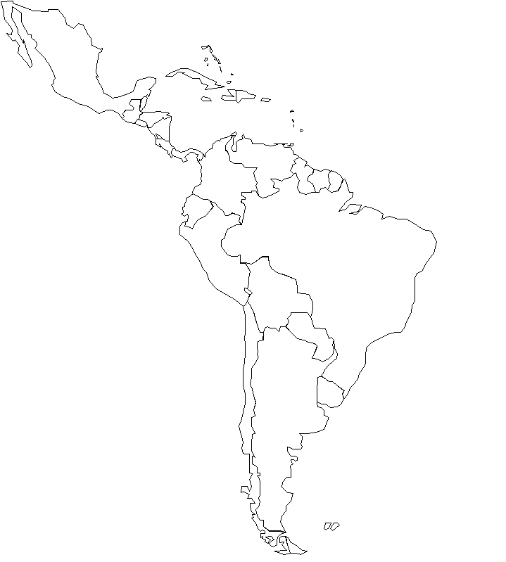 Fond de carte Amérique Latine