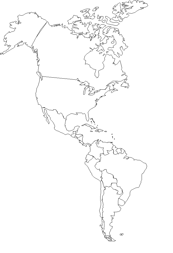 Fond de carte Amériques