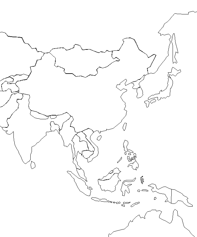 Fond de carte Asie