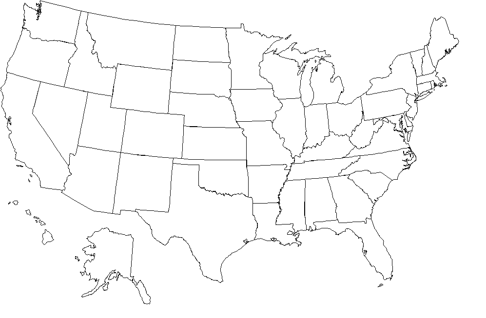 Fond de carte États-Unis
