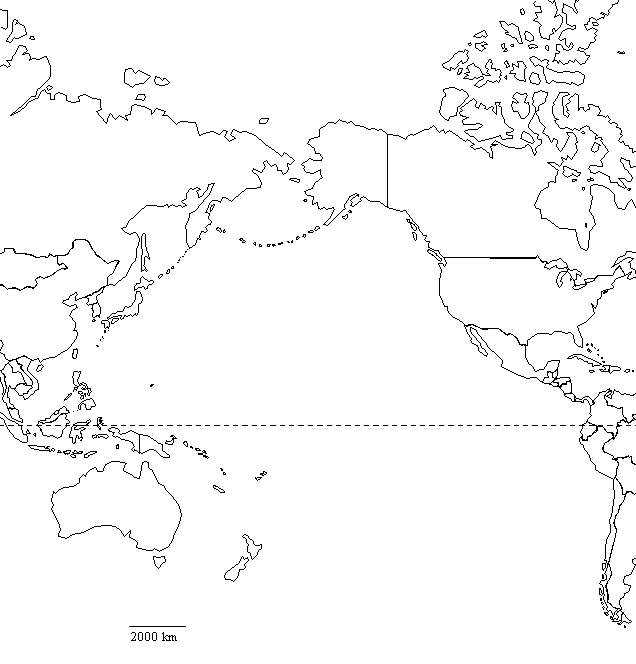 Fond de carte Pacifique
