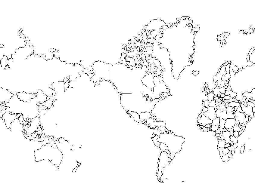 Fond de carte Planisphère