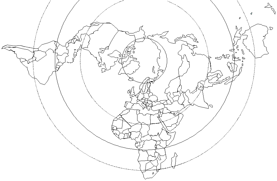 Fond de carte Planisphère polaire